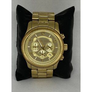 Michael Kors MK8077 Men's Stainless Steel Gold Ana
